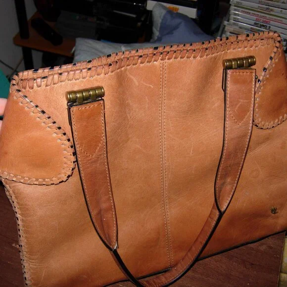Elliot Lucca Tan “Gisele” Leather Shoulder Bag - Picture 7 of 14